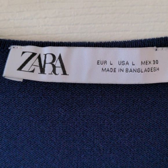 Like NEW ZARA angular square neckline sweater tunic with split detail - Picture 7 of 12